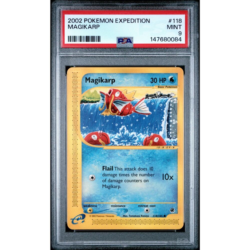PSA 9 MINT Magikarp 118/165 Pokémon Expedition 2002 Non Holo E-Reader Card
